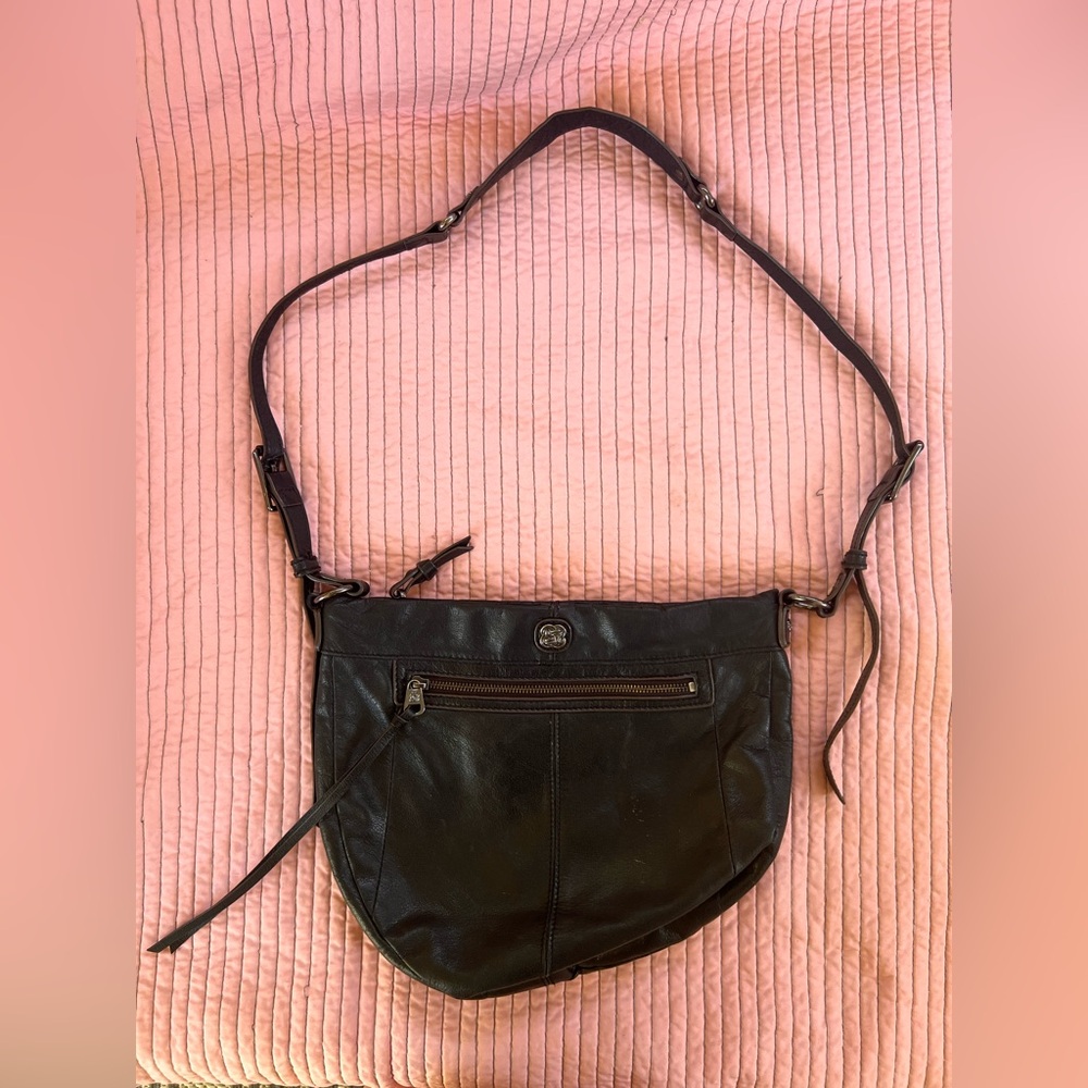 Black Leather Crossbody Bag